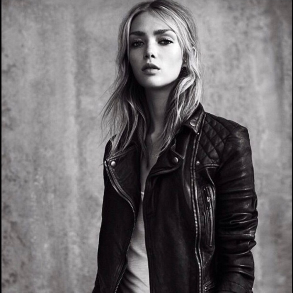 ALL SAINTS CARGO BIKER LEATHER JACKET